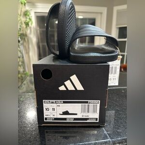 Adidas Adilette Aqua Slides in Black